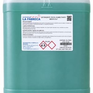 DETERGENTE TEXTIL HUMECTANTE MENTA DLF DETERGENTE LÍQUIDO HUMECTANTE PARA EL LAVADO DE ROPA - LAVANDERÍA INDUSTRIAL Y AUTOSERVICIO