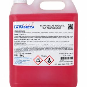 LAVAVAJILLAS MÁQUINA AGUAS DURAS DLF DETERGENTE PARA MÁQUINAS LAVAVAJILLAS
